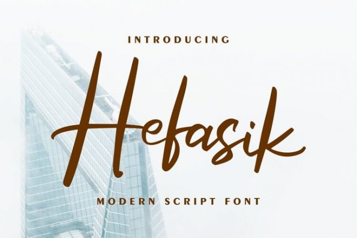 Hefasik Modern Script Font
