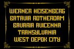Heisenberg Font