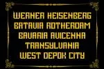 Heisenberg Font