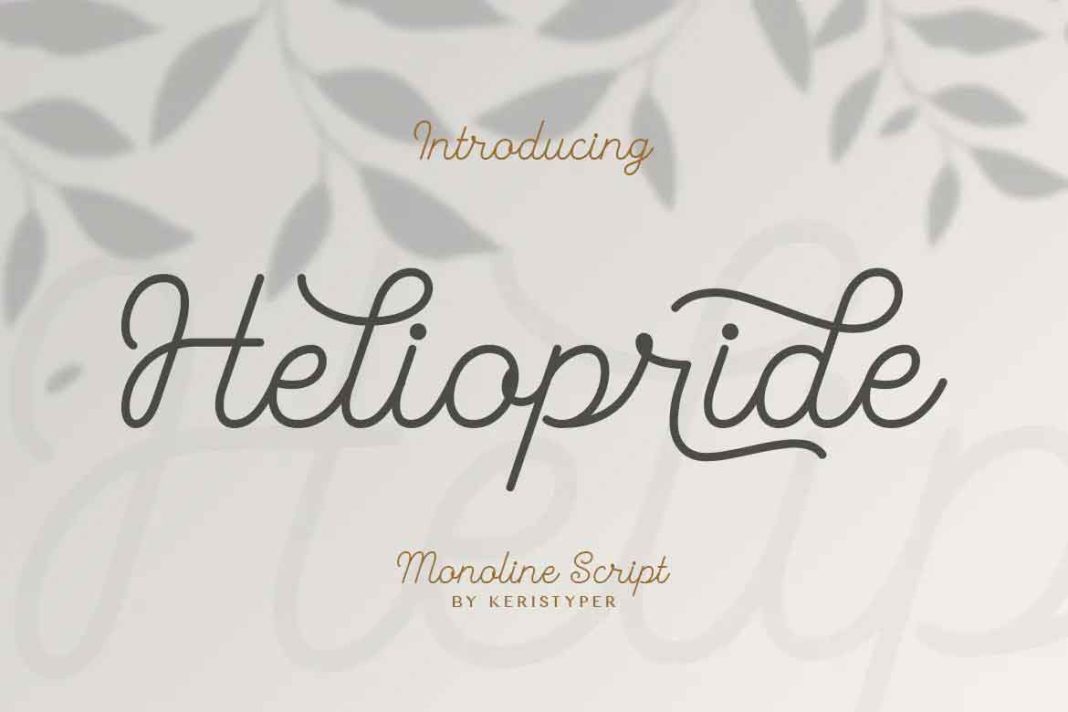 Heliopride Monoline Font