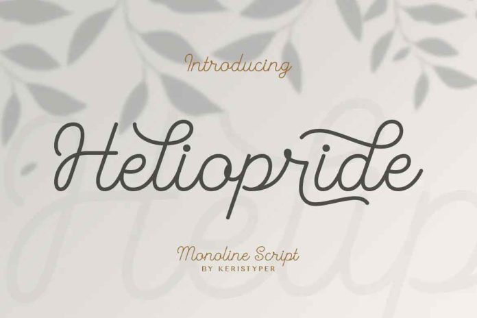 Heliopride Monoline Font