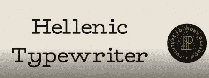 Hellenic Typewriter Font