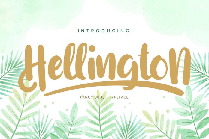 Hellington Fancy Brush Typeface