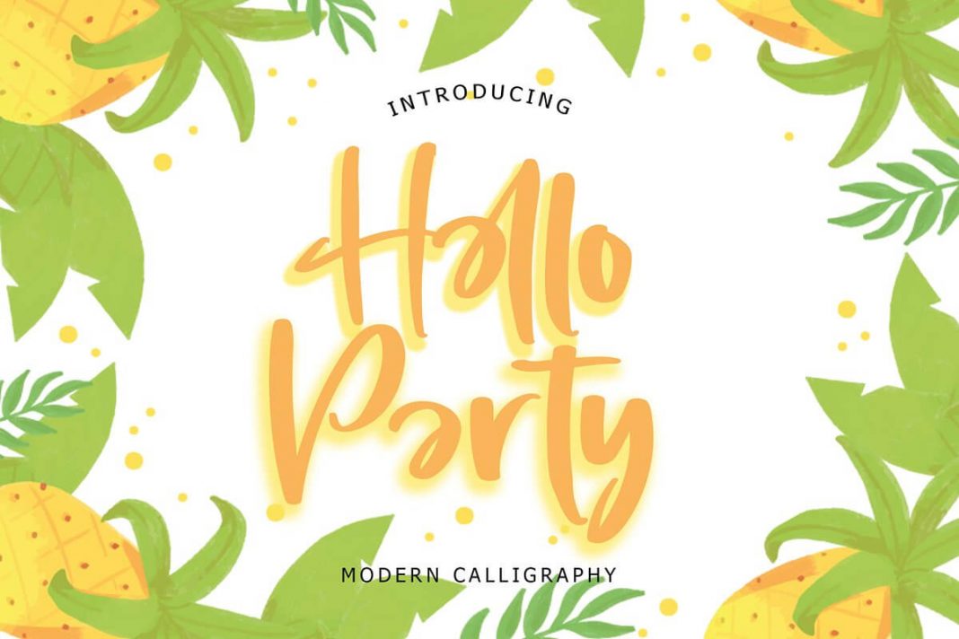 Hello Party Modern Calligraphy