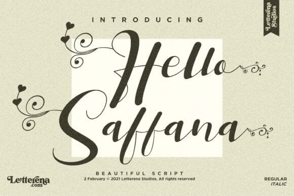 Hello Saffana Font