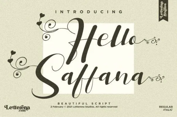 Hello Saffana Font