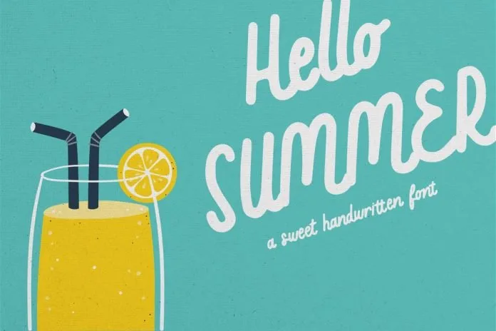 Hello Summer - A Sweet Handwritten Font