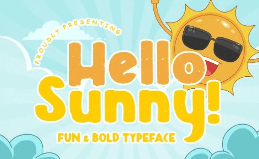 Hello Sunny Fun & Bold Typeface