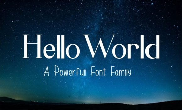 Hello World Family Font