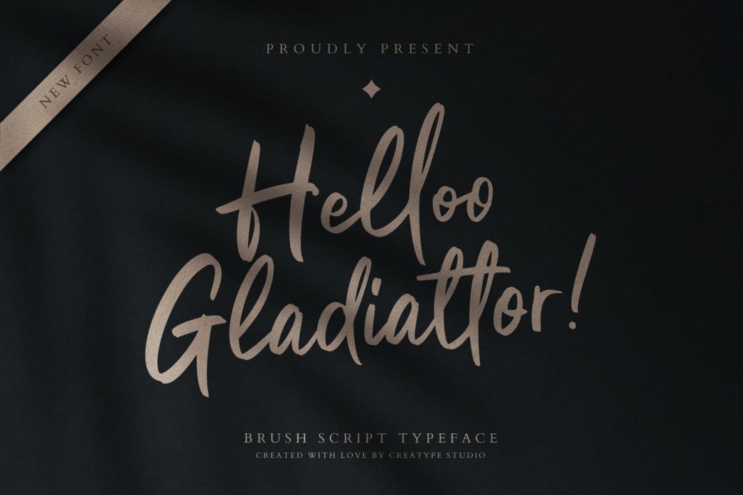 Helloo Gladiattor Brush Script