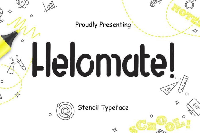Helomate Stencil Typeface