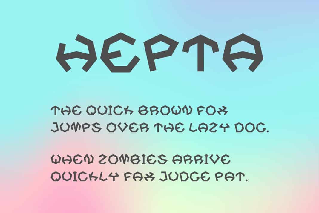 Hepta Typeface A Heptagonal Font