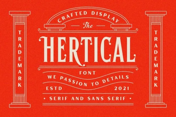 Hertical Font