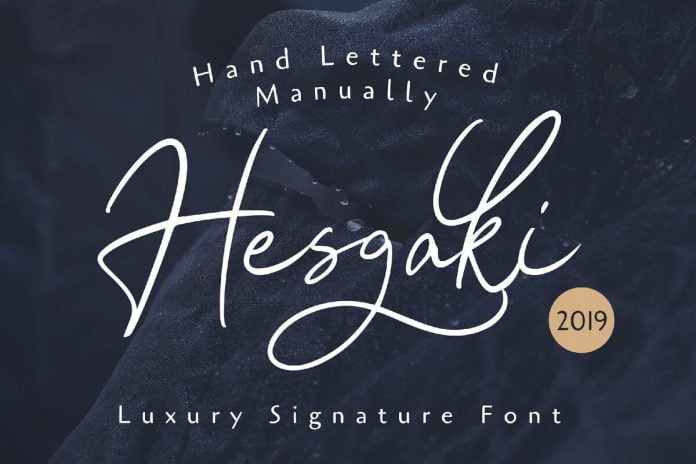 Hesgaki - Luxury Signature Font