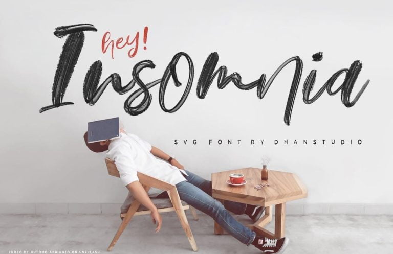 Hey Insomnia SVG Font Free Download