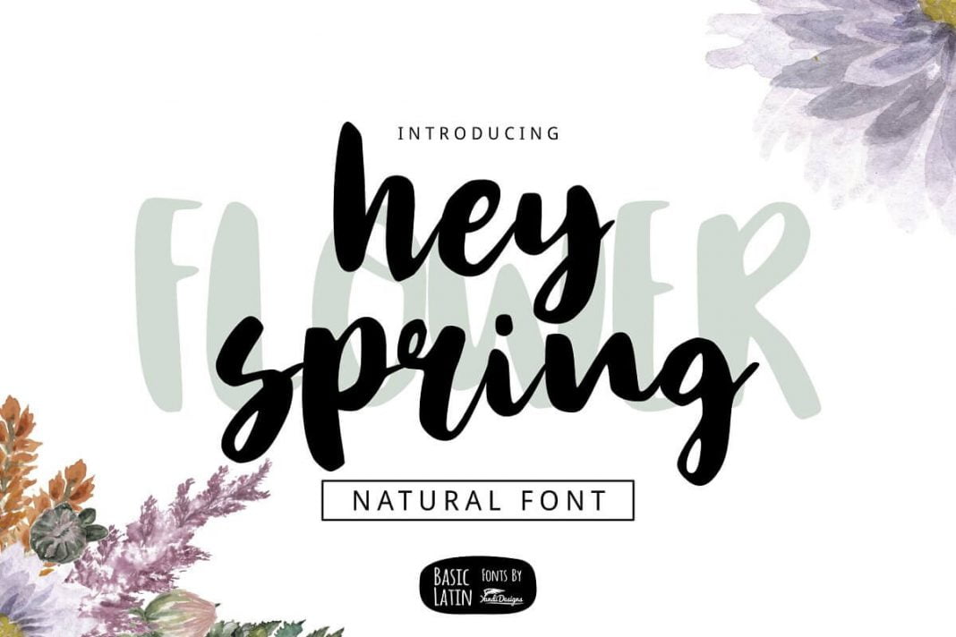 Hey Spring Brush Font