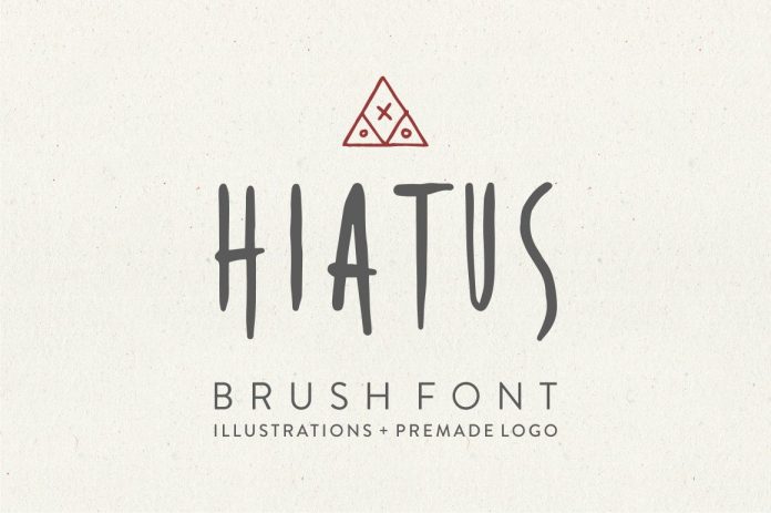 Hiatus Brush Font & Illustrations