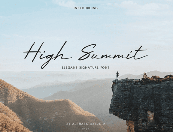 High Summit - Elegant Signature Font