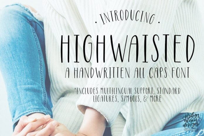 Highwaisted Skinny Caps Font