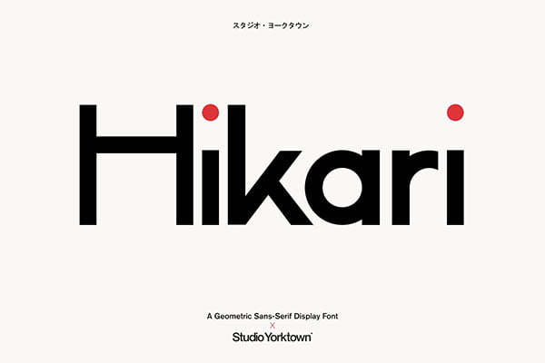 Hikari - A Geometric Display Font