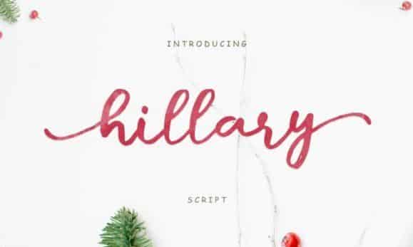 Hillary Script Font
