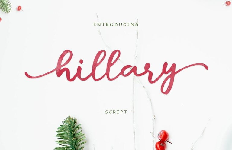 Hillary Script + Webfonts Free Downlaod