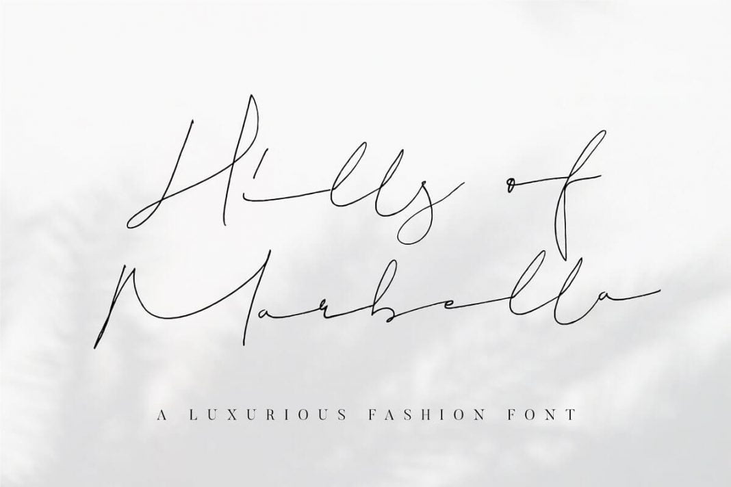 Hills of Marbella - A Luxurious Fashion Font