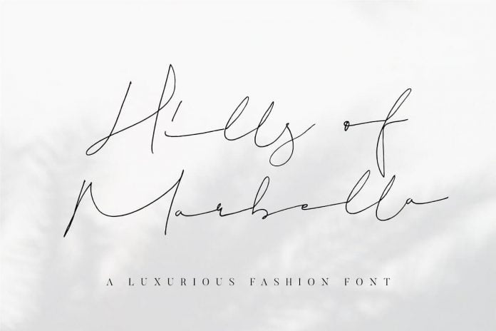 Hills of Marbella - A Luxurious Fashion Font