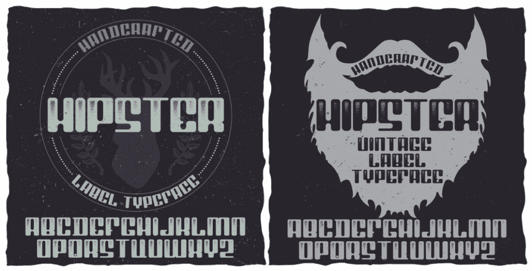 Hipster Label Font 3 Styles