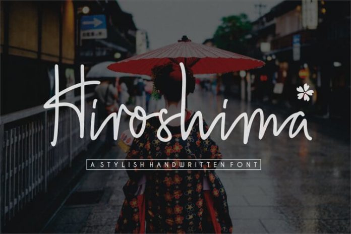 Hiroshima - a stylish handwritten font