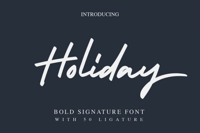 Holiday - Bold Signature Font