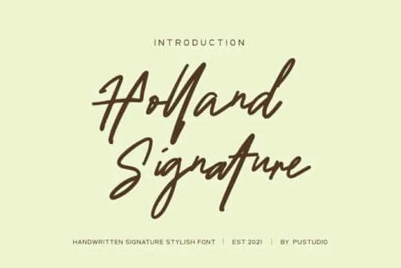 Holland Signature Font
