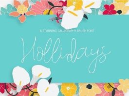 Hollidays Calligraphy Brush Font