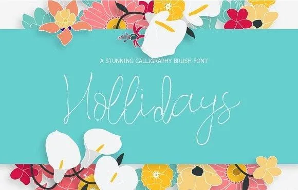Hollidays Calligraphy Brush Font