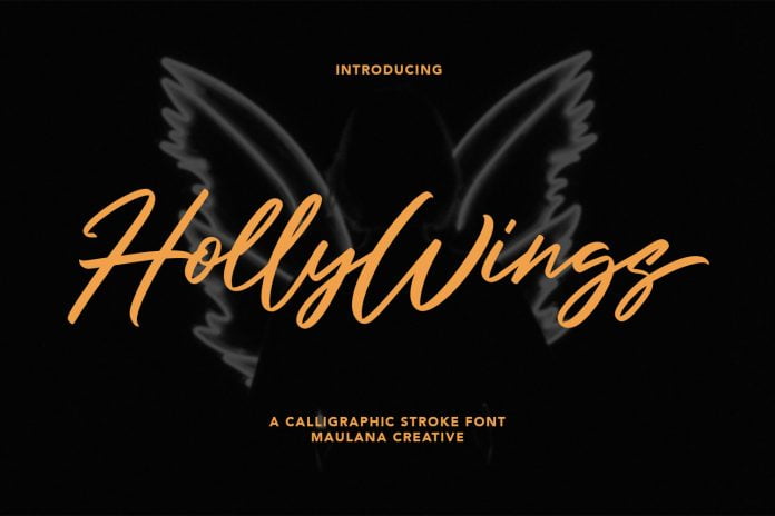 Holly Wings Calligraphic Font