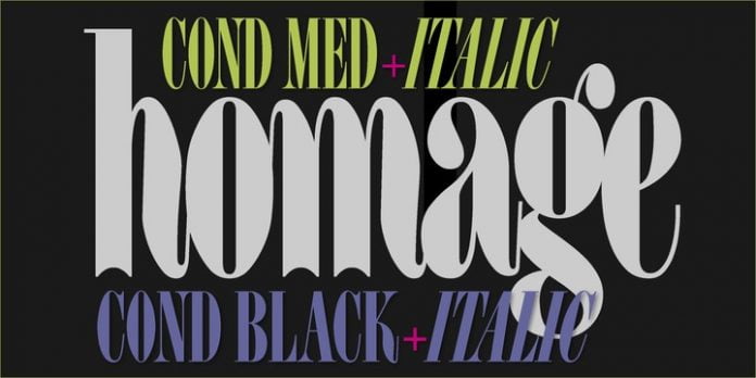 Homage Condensed Font
