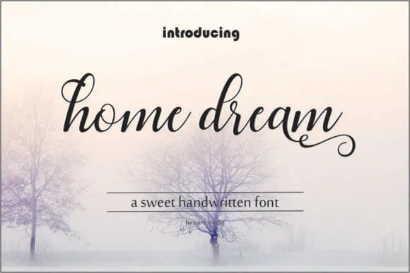 Home Dream Script Font