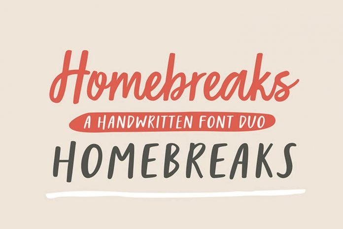 Homebreaks A Handwritten Font Duo