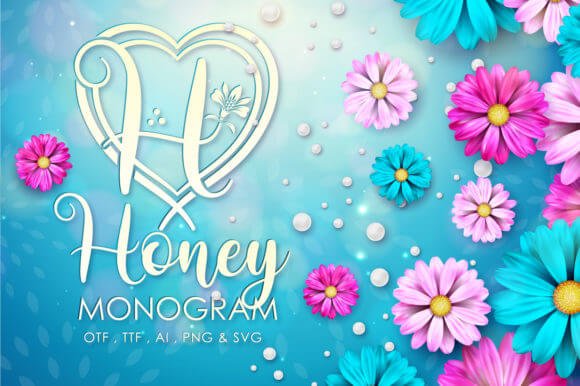 Honey Monogram Font