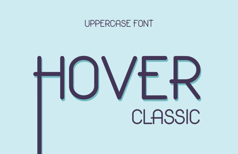 Hover Classic Uppercase Font Free Downlaod