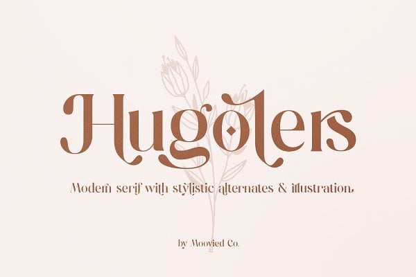 Hugolers Stylish + Floral Font