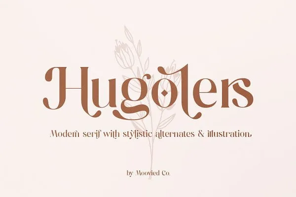 Hugolers Stylish + Floral Font