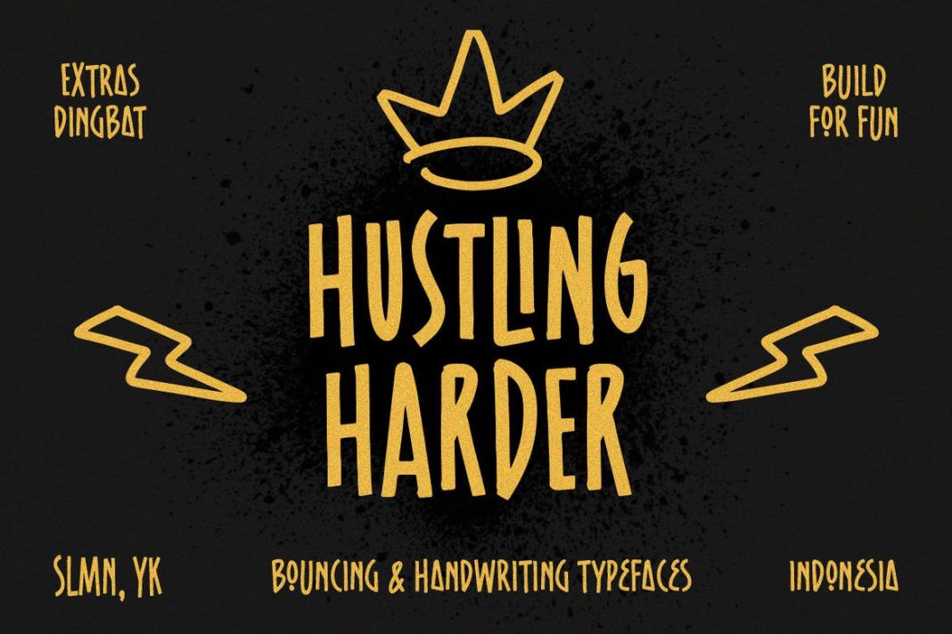 Hustling Harder - Bouncing Font