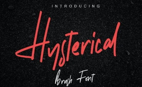 Hysterical Brush Font
