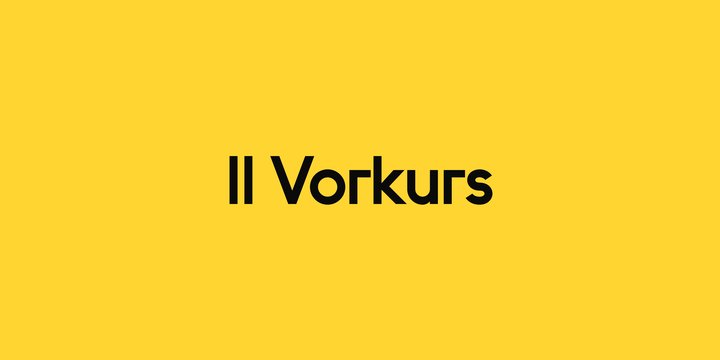 II Vorkurs Font
