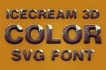 Ice Cream 3D Color SVG Font