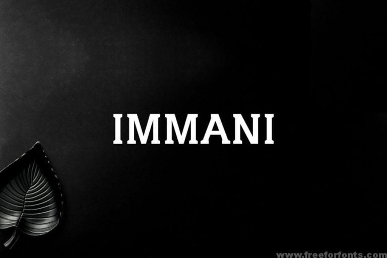 Immani Serif Font Family Pack Free Dowload