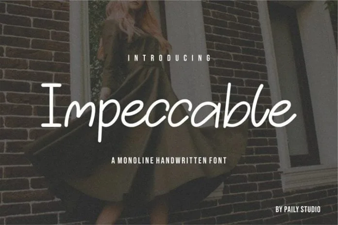 Impeccable - A Monoline Handwritten Font