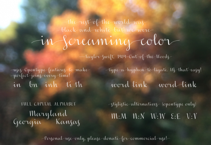 In Screaming Color Font