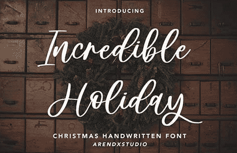 Incredible Holiday Christmas Handwritten Font